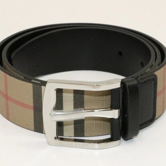 Burberry Men's Check Belt in Archive Beige ITGIOLIN681MP 32/80 - Beige/Black - Picture 1 of 12